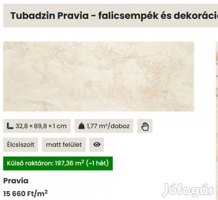 Trubadzin Pravia 32,8x89,8x1 cm 2 doboz féláron eladó