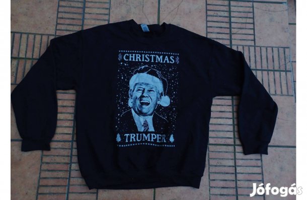 Trump képes karácsonyi pulóver L XL