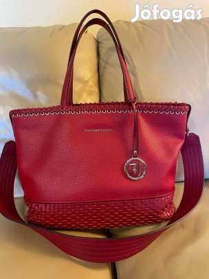 Trussardi piros bőr női táska eladó