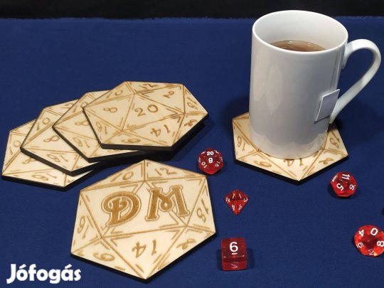 Ttrpg poháralátét készlet 6db-os (Dungeons & Dragons; DnD)
