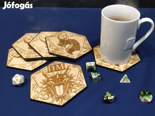 Ttrpg poháralátét készlet 6db-os (Dungeons & Dragons; DnD) #2