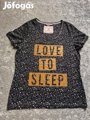 Tu szürke arany mintás rövid ujjú pizsama felső 42-es