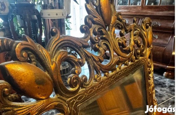 Tükör antik réz zsiszolt üveges 30X40cm eladó!