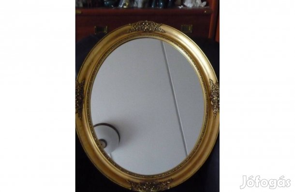 Tükör aranyozott fa ovális blondel keretben