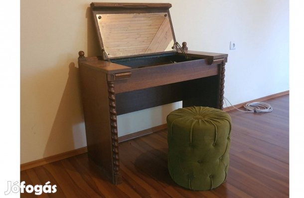 Tükrös barokk sminkasztal íróasztal asztal + Puff, szék ülőke hokedli