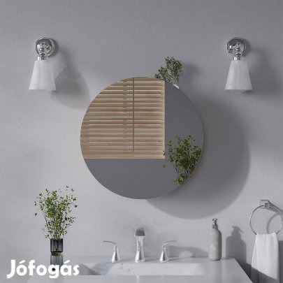 Tükrös fürdőszobai szekrény 50 × 50 × 17 cm,Vicco, arany tölgy ,Új