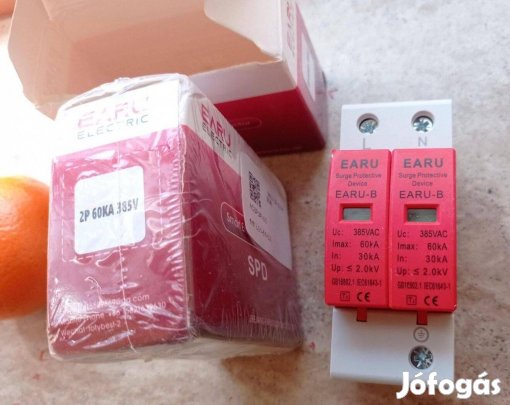 Túlfeszültség levezető AC 1 fázis +N villám védelem napelem inverter