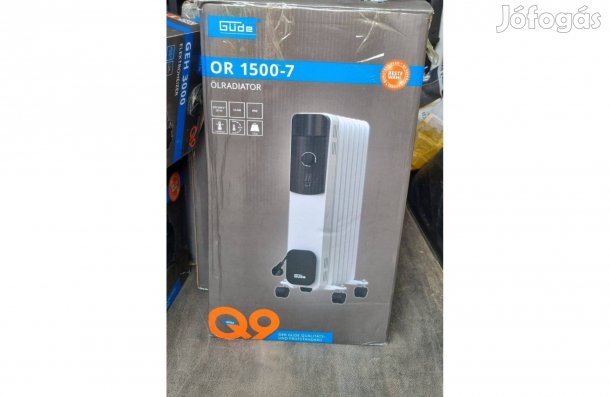 Túlmelegedés elleni védelemmel 1500W-os hordozható olajradiátor