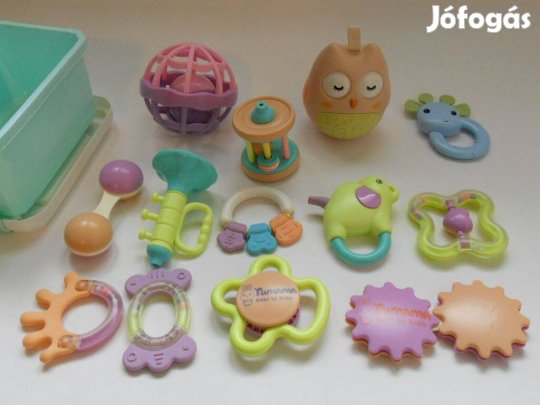 Tumama Baby Rattle Teether Set - csörgő rágóka szet babajáték