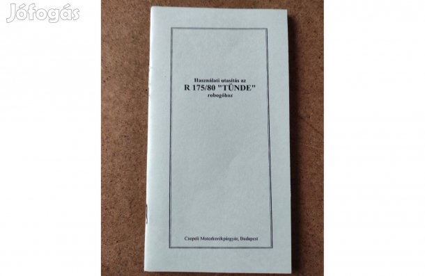 Tünde R 175/80 robogó kezelési használati utasítás