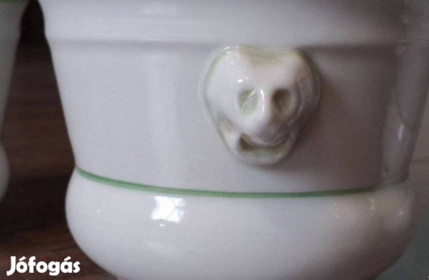 Tüneményes porcelán kaspó 3 darab