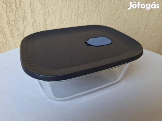 Tupperware Voila Glass szögletes 1 literes üvegedény