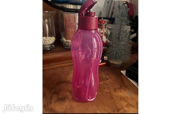 Tupperware bordó Öko palack 1l sportkupakos Új