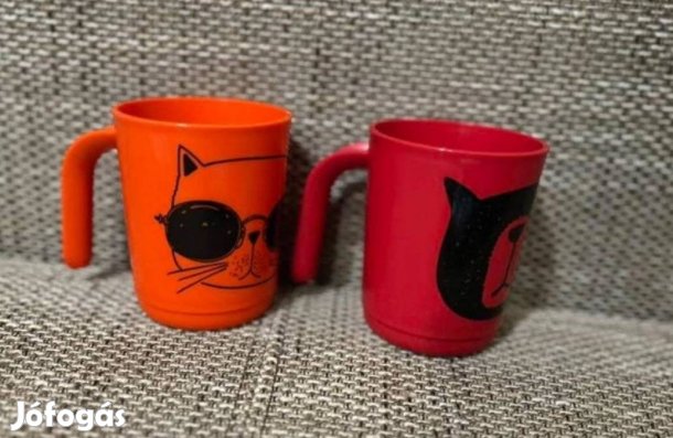 Tupperware cicás-kutyás bögre szett Új