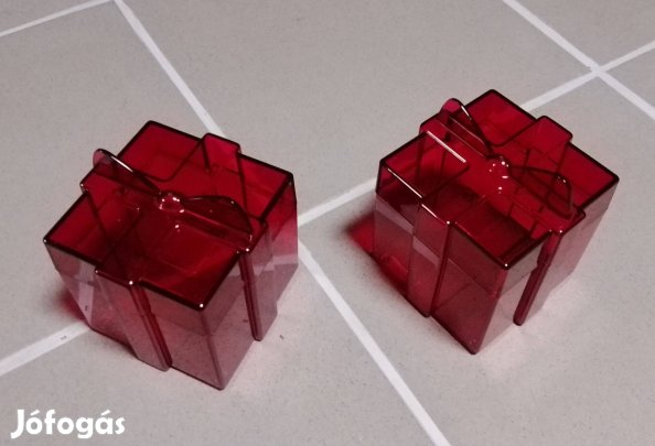 Tupperware doboz masnis tetővel piros 2db