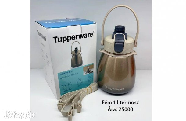 Tupperware fém termosz bronz 1 l