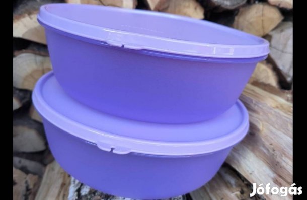 Tupperware lapos Friss tál 3l lila Új, akciós