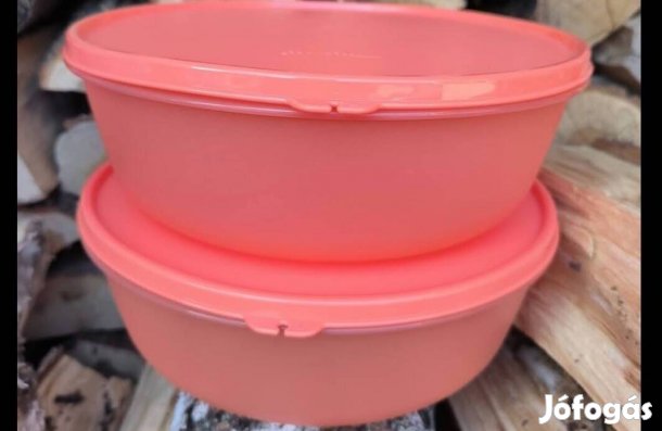 Tupperware lapos Friss tál korall 3l Új, akciós