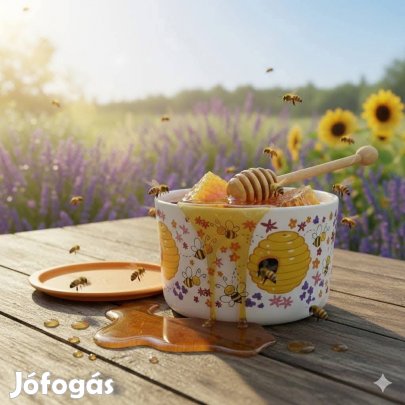 Tupperware méhecskés frissentartó kerek tál 1,4l Új