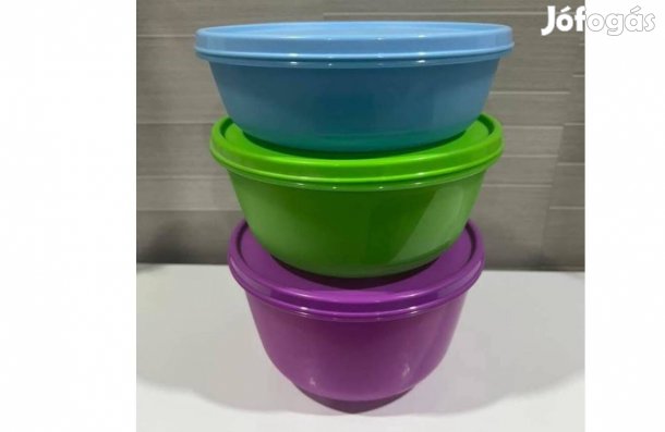 Tupperware nagy friss tál szett zöld, kék, lila Új