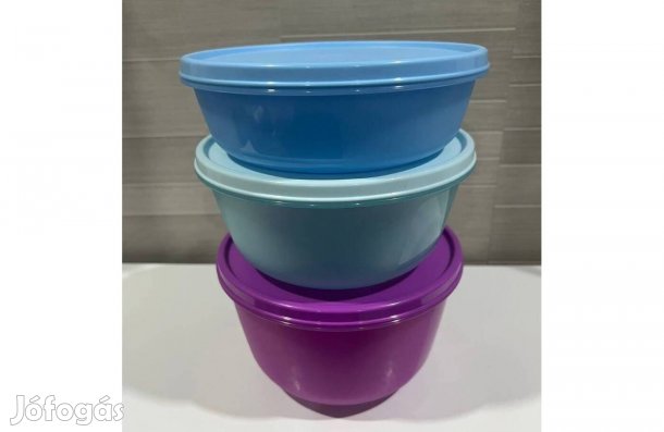 Tupperware nagy vkék Friss tál szett 3db Új