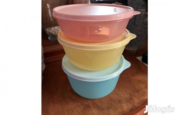 Tupperware pasztell nagy Friss tál szett 3db Új