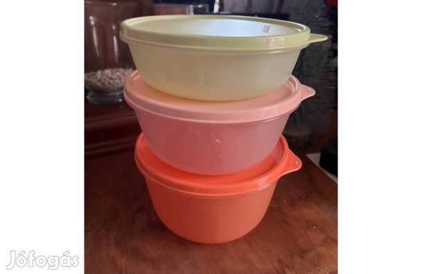 Tupperware sárga friss tál szett 3db Új