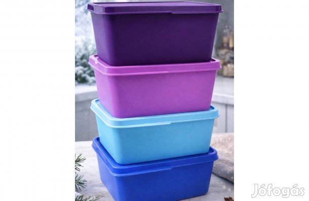 Tupperware színes alaplépés tál szett 4x500 ml Új