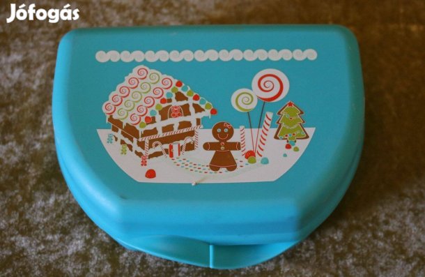 Tupperware uzsonna tartó mézeskalács mintával