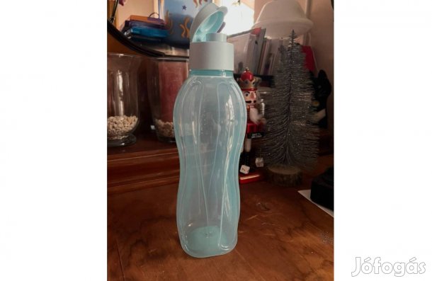 Tupperware világoskék Öko palack 1l sportkupakos Új