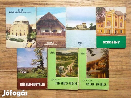 Turista és útikönyvek (11 db) egy csomagban, csak 2500 Ft