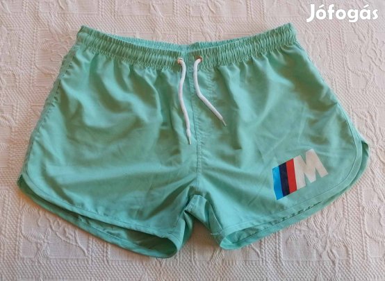 Türkiz Színű Szép Állapotú "BMW" M Jelzésű Rövidnadrág (M méret)