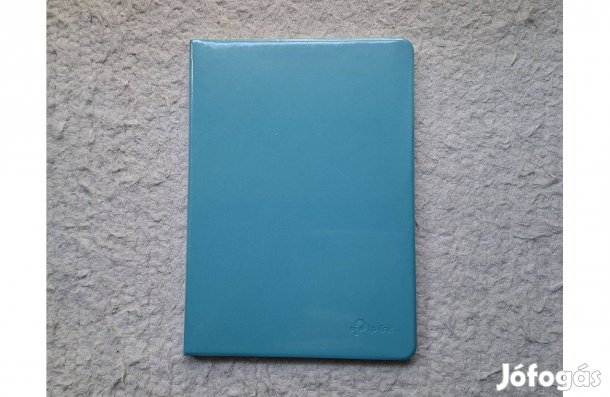 Türkiz árnyalatú, műanyag borítású, vonalas napló kerekített sarkokkal