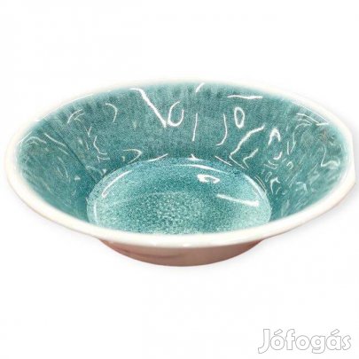 Türkiz márvány mintás - Melamin tál 0,72 literes