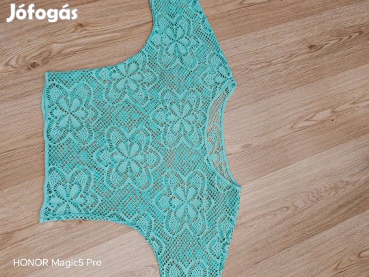 Türkiz női hálós felsőrész