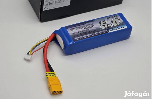 Turnigy 5000mah 4S 14.8V 40C XT90 Lipo akkumulátor etetőhajó RC hajó