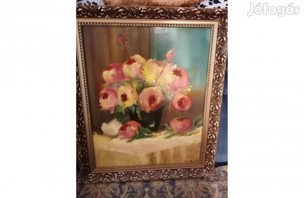 Turza Ferenc : Virágcsendélet című festmény eladó