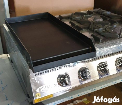 Tüzhelyre helyezhető ipari nagykonyhai szeletsütő mobil rostlap