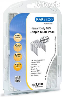 Tűzőkapocs, tűzőkapcsok szett 923 multi pack - Rapesco
