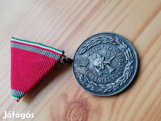 Tűzoltó XV. éves 1958-as Önkéntes szolgálati régi kitüntetés