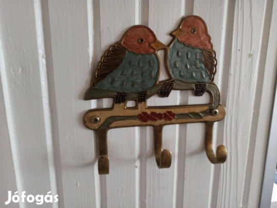 Tűzzománc réz fali kulcstartó vagy akasztó