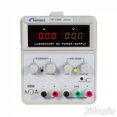 Twintex Labortápegység Labortáp 0-30V(5A) + 5V(1A) (_)