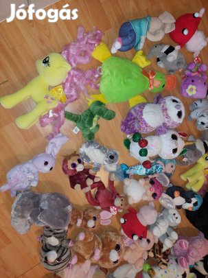 Ty nyuszi,zebra, krokodil,sellő stb. csomag 15-32 cm