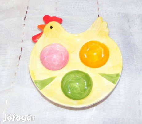 Tyúk alakú porcelán tojástartó