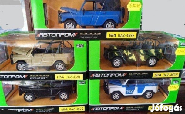 UAZ 469A, 469H, 469G, 469I, 469C kisauto modell 1/24 Eladó