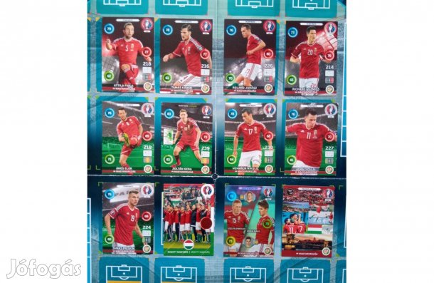 UEFA Euro France 2016 Adrenalyn Magyarország sor foci kártya