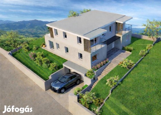 ÚJ ÉPÍTÉSŰ, MINIMÁL STÍLUSÚ IKERHÁZ ÖRÖKPANORÁMÁVAL! 
