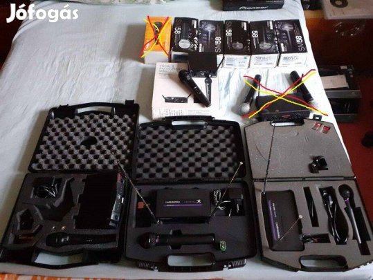 URH Rádió mikrofon park, vezetékes mikrofon, keverő. Csere is