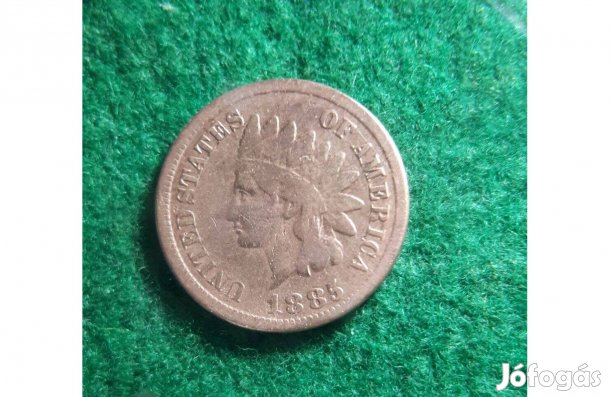 USA Indiánfejes 1 cent 1885 (Ritka)