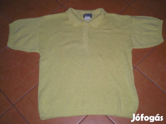 USA-ból citromsárga női rövid ujjú pulóver XL-es XL 100% pamut